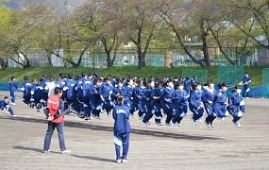 大縄跳びの練習