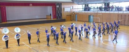 マーチング大会の発表曲披露