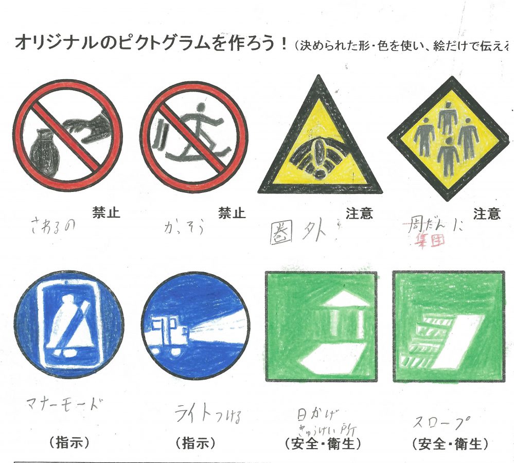 美術 授業 ピクトグラム を展示しました 展示終了 長野県長野工業高等学校