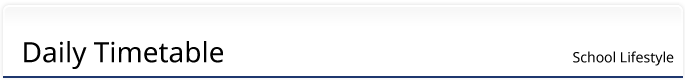 Daily Timetable