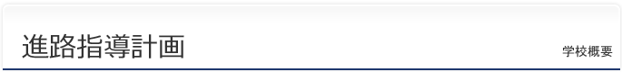 進路指導計画・進路実績