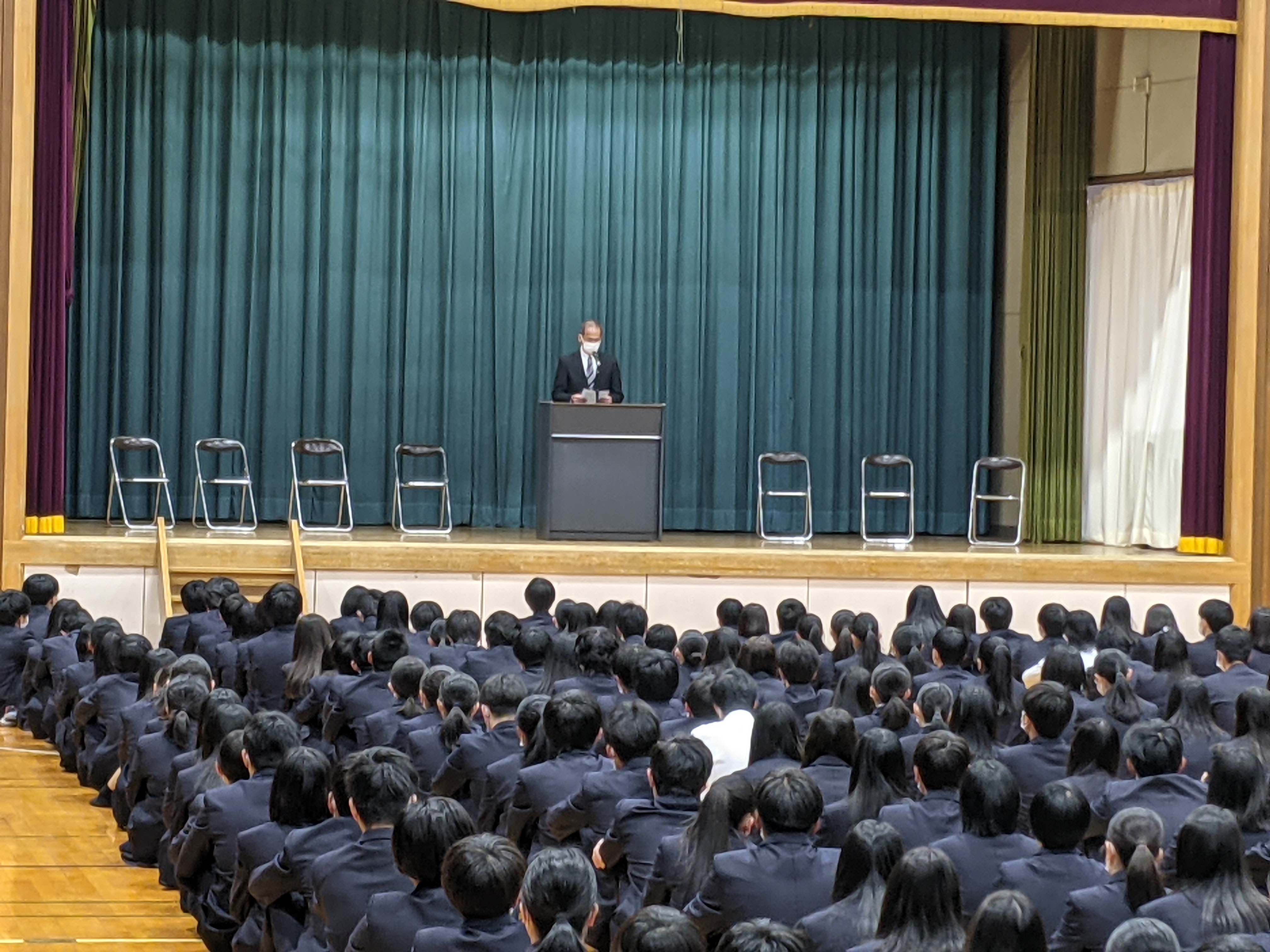 校長講話の様子