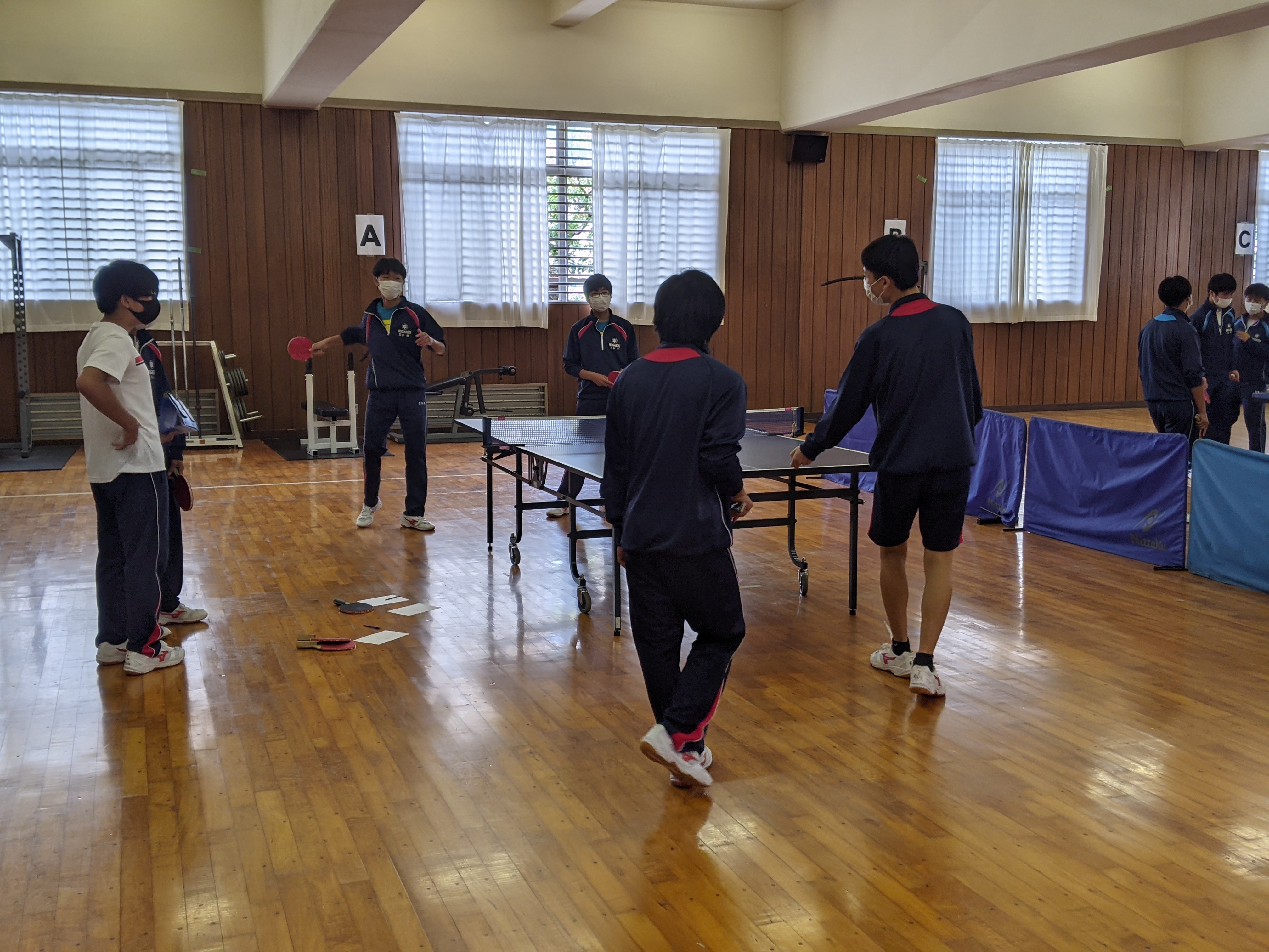 卓球競技の様子