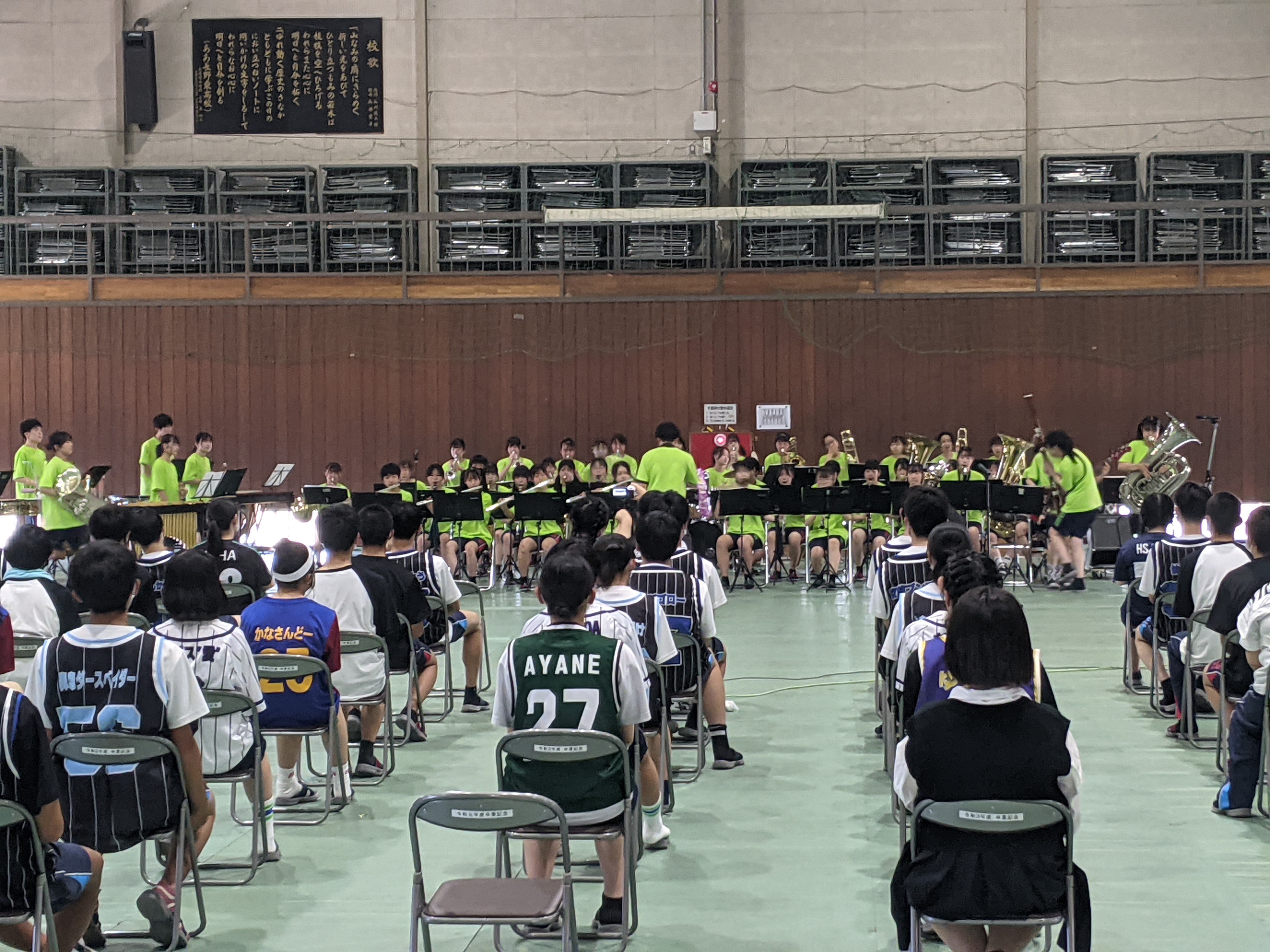 吹奏楽部の発表の様子