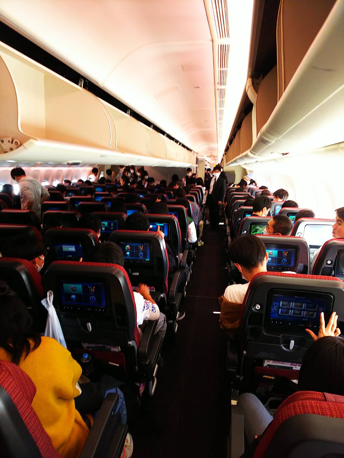 飛行機内の様子