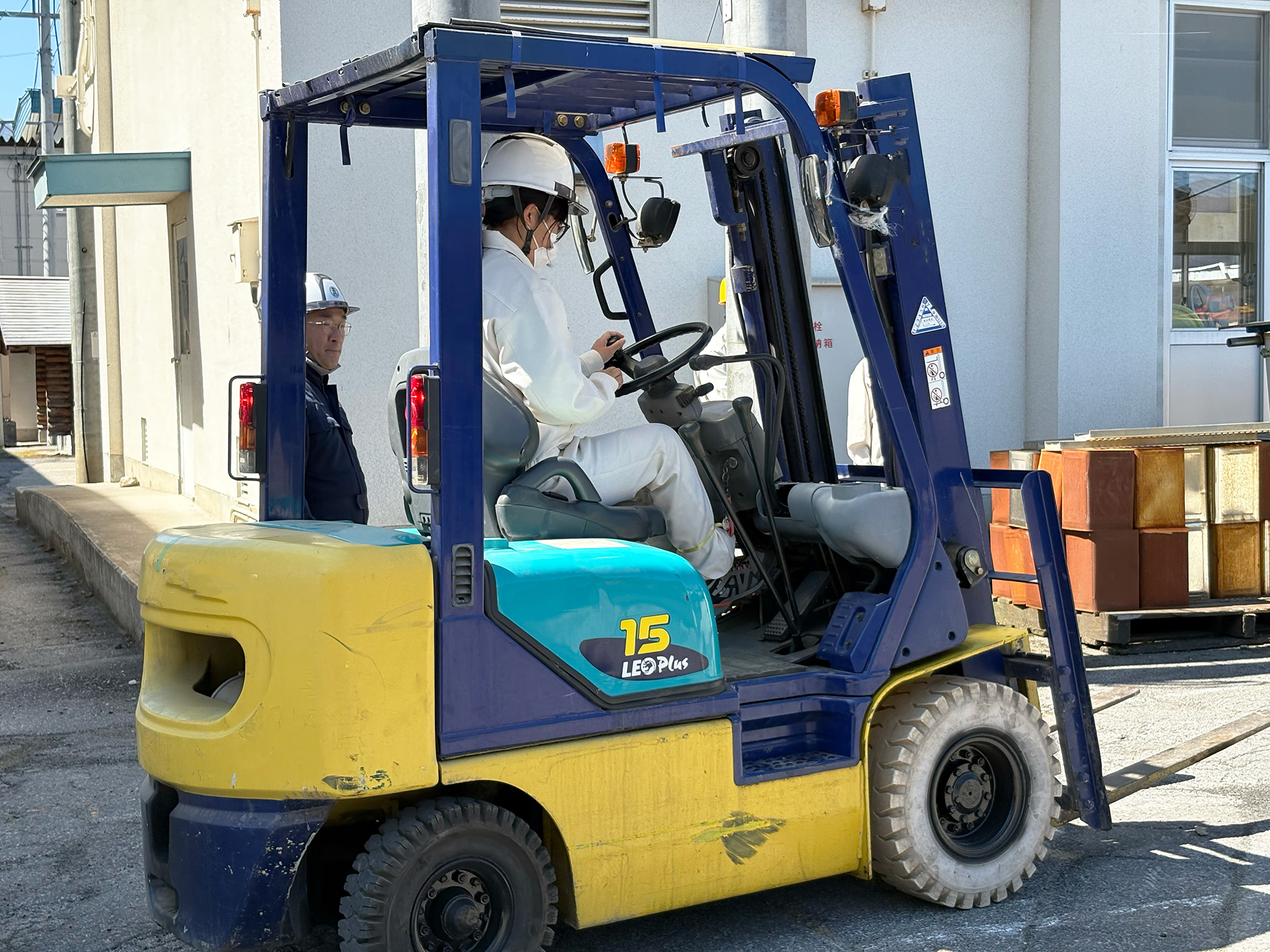 農業機械フォークリフト運転実習